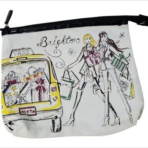 Brighton White and Black Cosmetic Bag